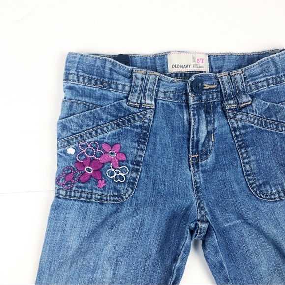 Old Navy 5T Denim Jeans with embroidered F… - Picture 3 of 3